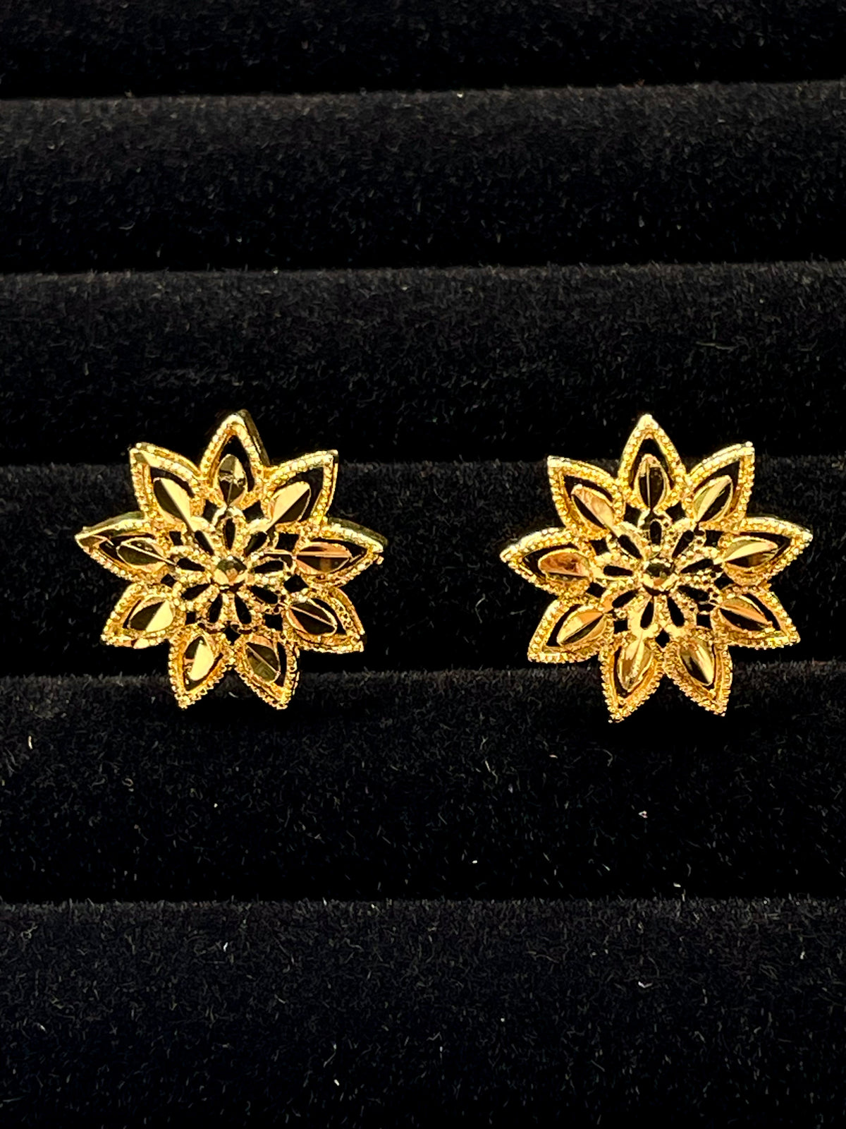Golden Blossom Earrings -AGLEAM