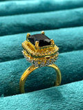Noir Emerald Ring -AGLEAM
